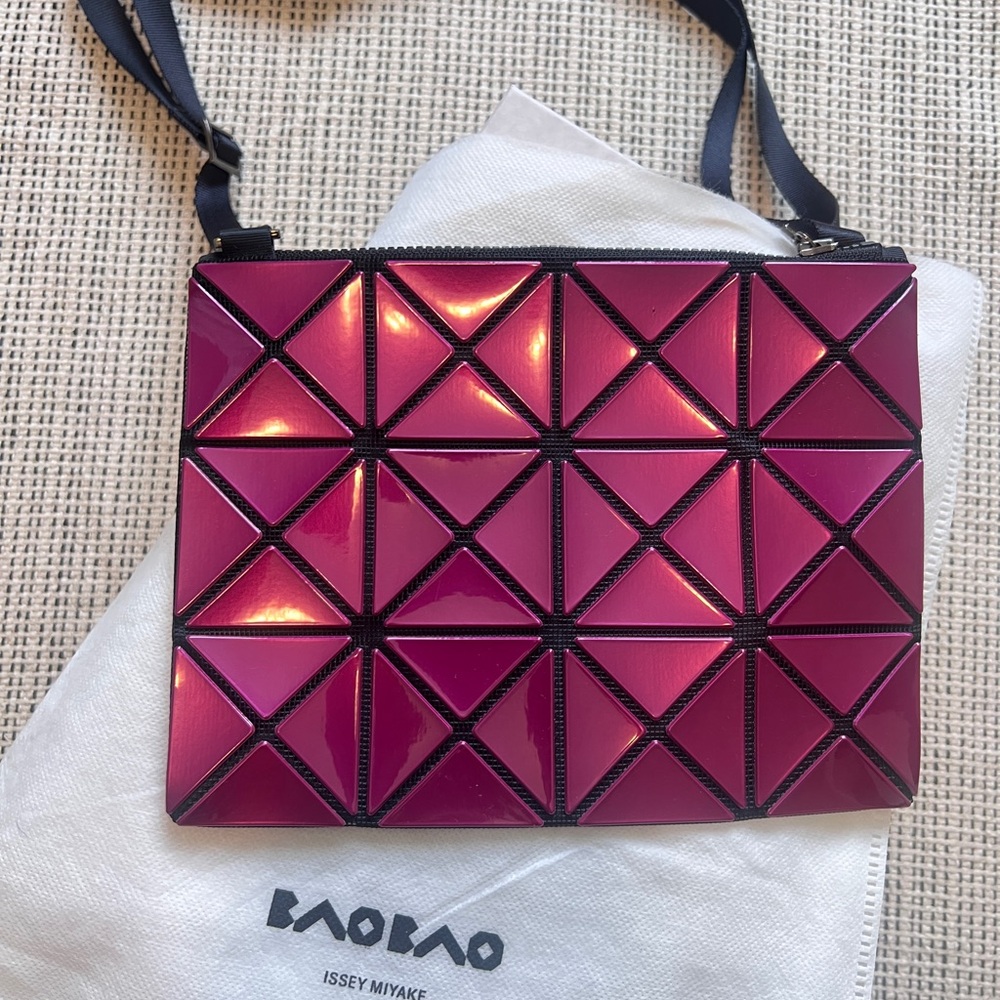 Issey Miyake Pink Geometric Clutch